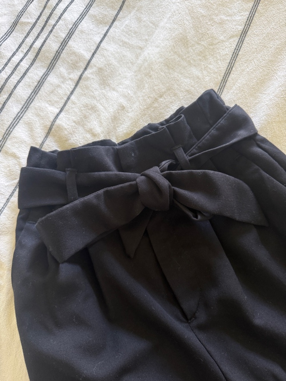 H&M Black Dress Paint Tie Waist - Picture 2 of 4